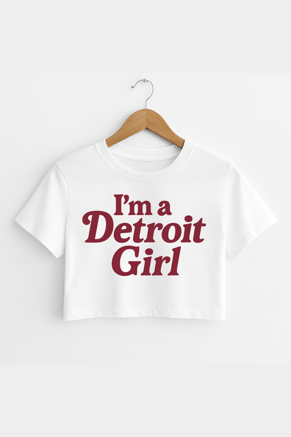 I'm a Detroit Girl – Cropped Tee (White)