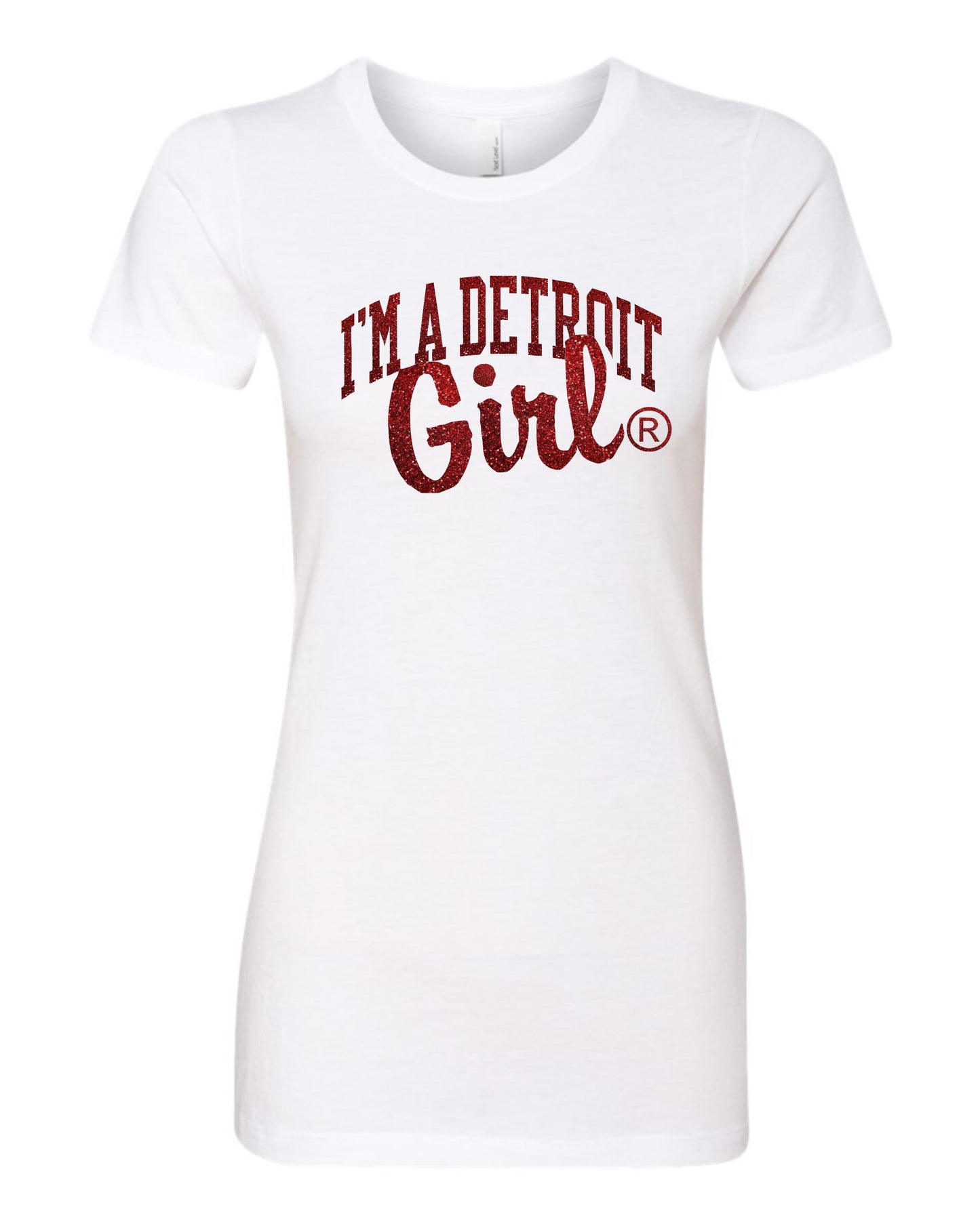I'm a Detroit Girl Glitter Tee - Red Sparkle Edition