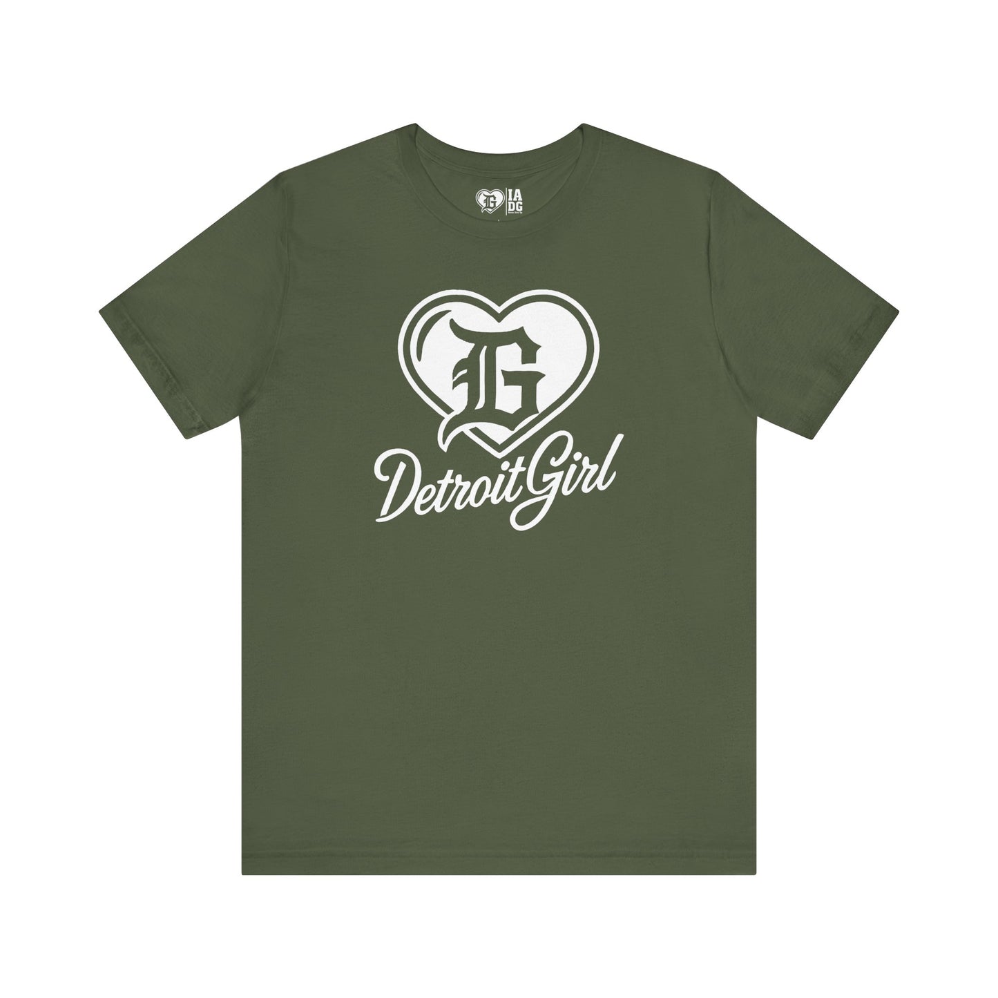 Detroit Girl White Heart Logo Tee