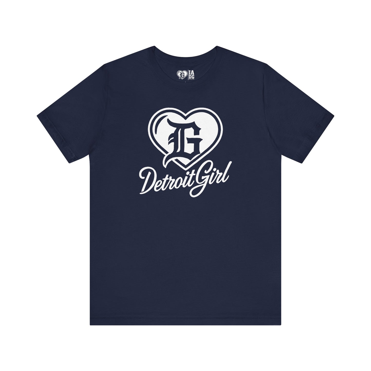 Detroit Girl White Heart Logo Tee