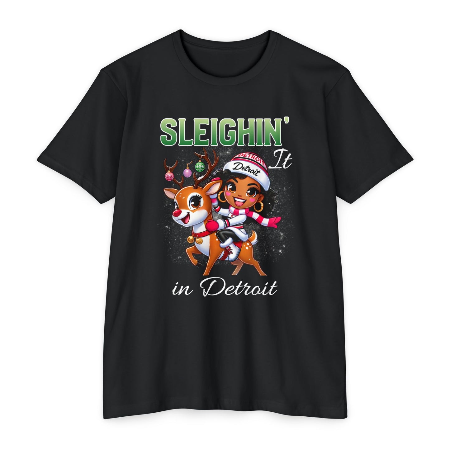 Sleighin' It in Detroit Holiday T-Shirt