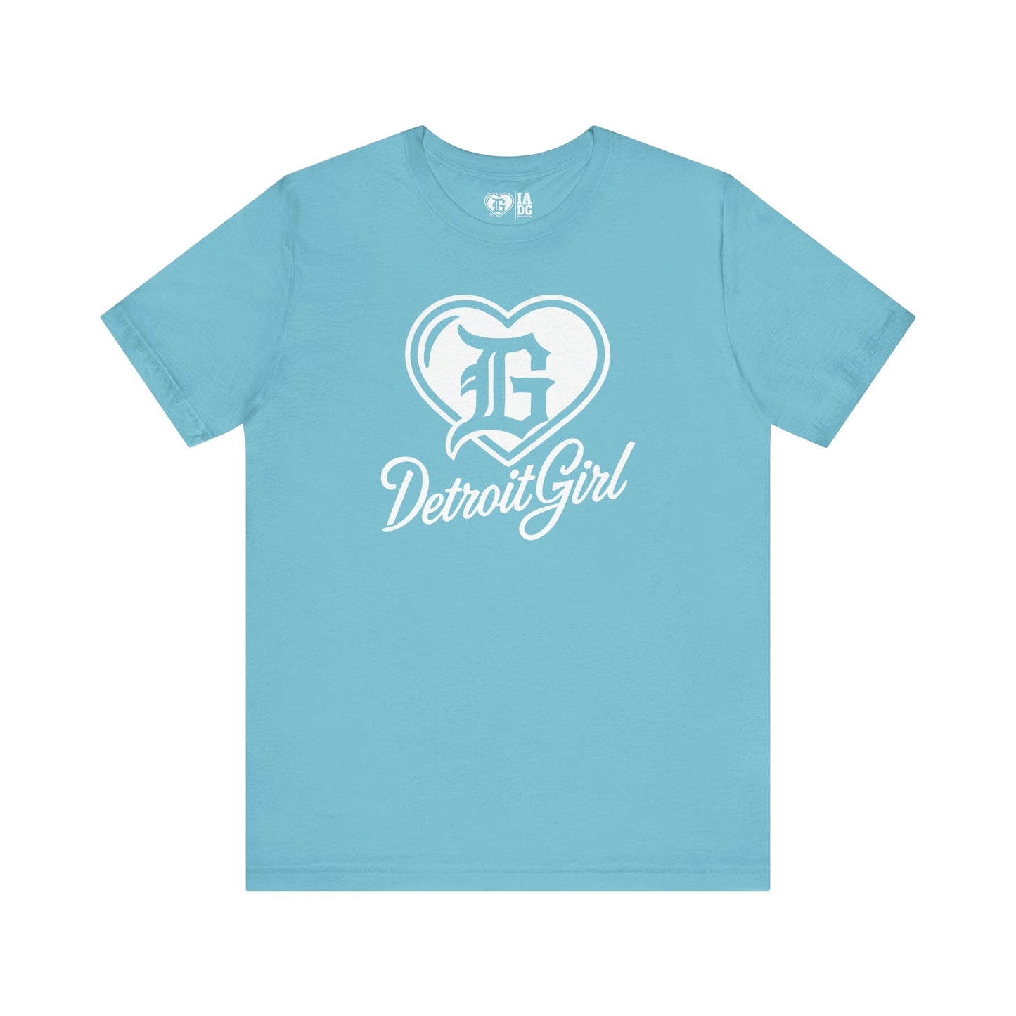 Detroit Girl White Heart Logo Tee