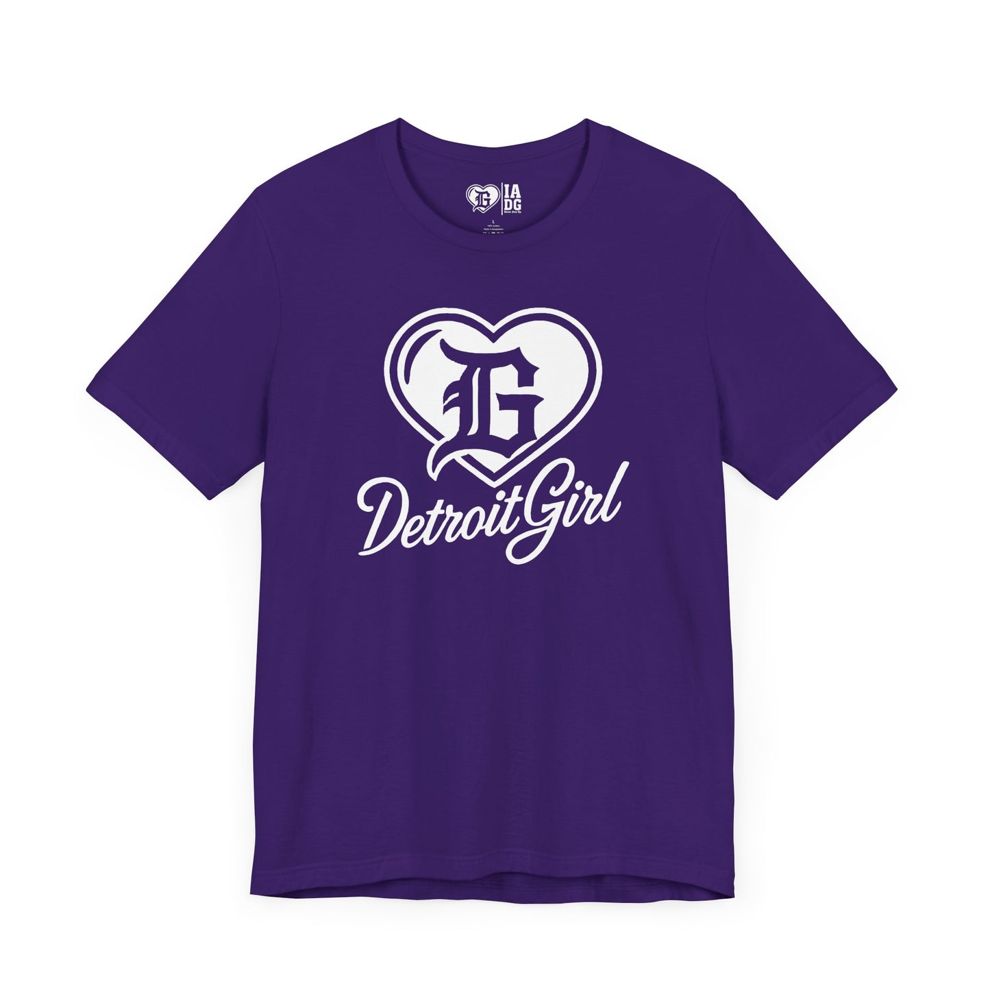 Detroit Girl White Heart Logo Tee