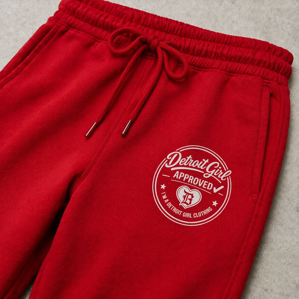 Detroit Girl Approved Hoodie Set (RedWhite)