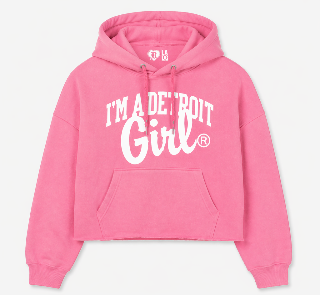 Classic Logo Cropped Hoodie – Detroit Girl Edition