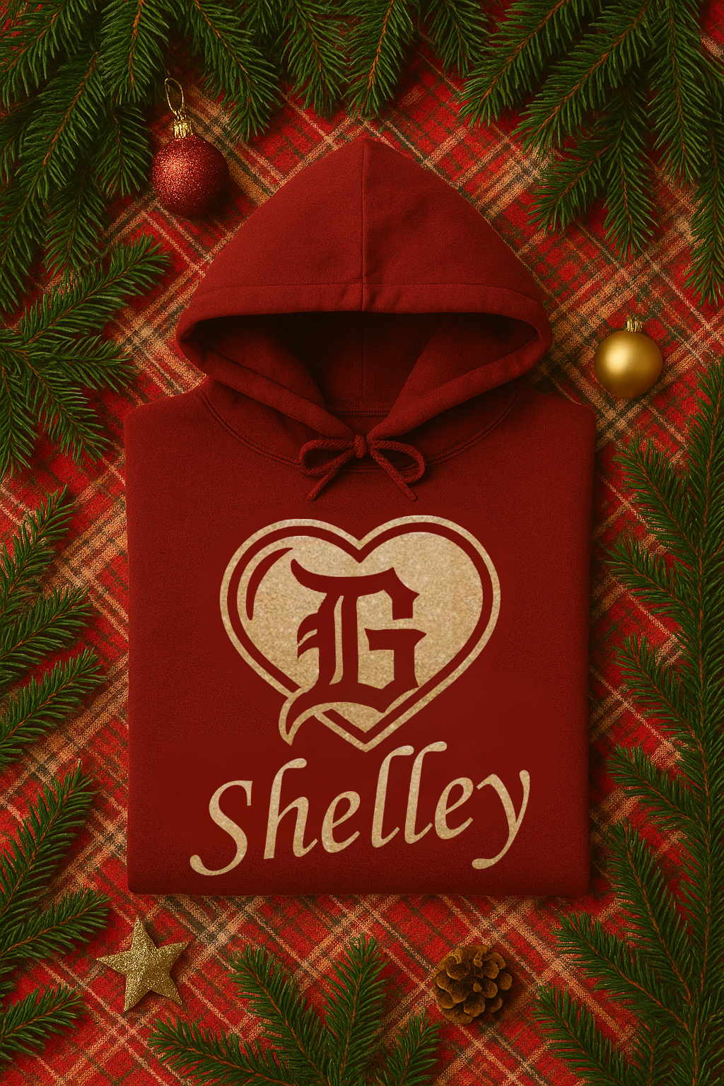 Custom Detroit Girl Maroon Hoodie – Add Your Name