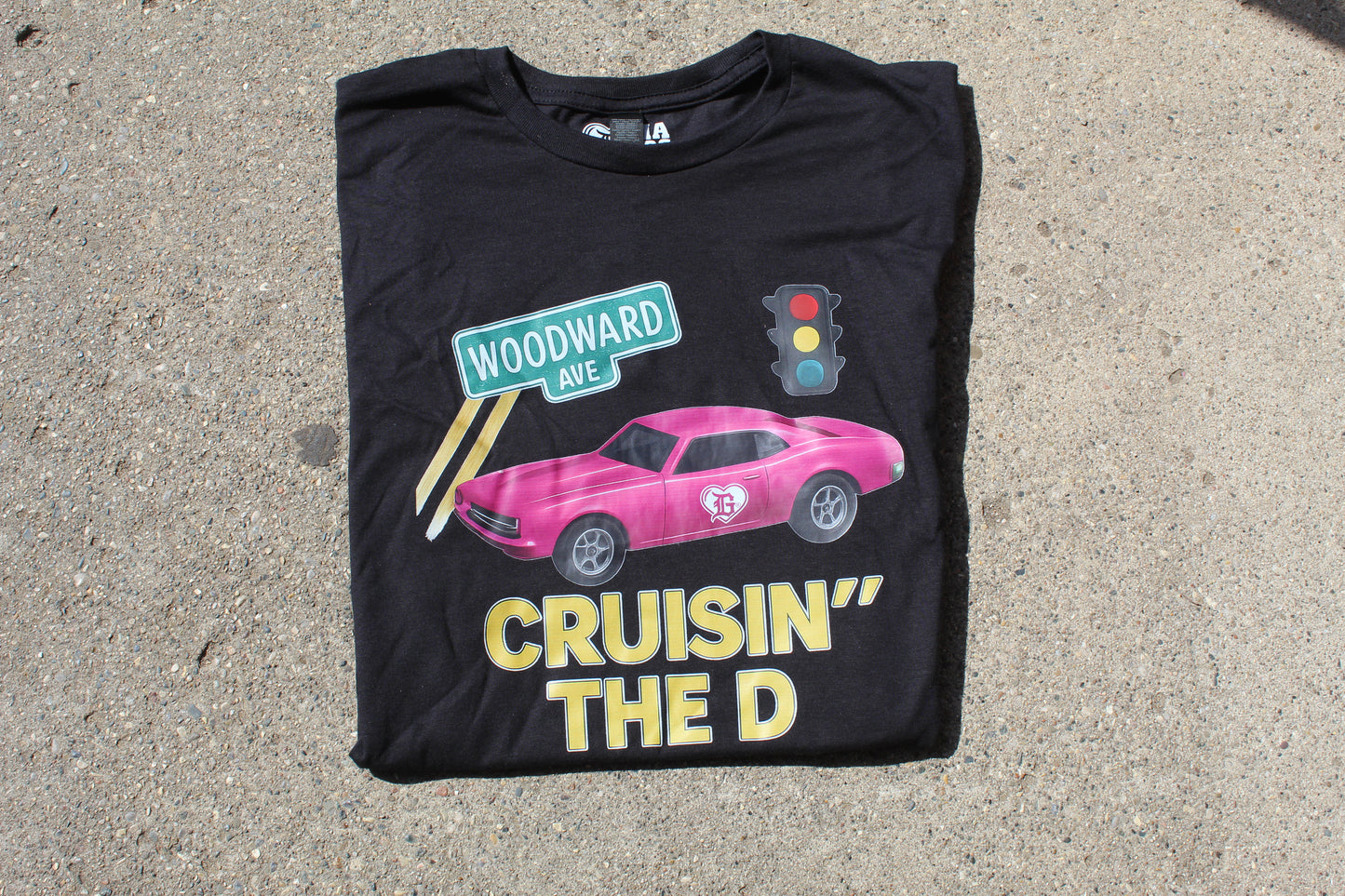 Cruisin’ the D Unisex T-Shirt – Black (S–3XL)