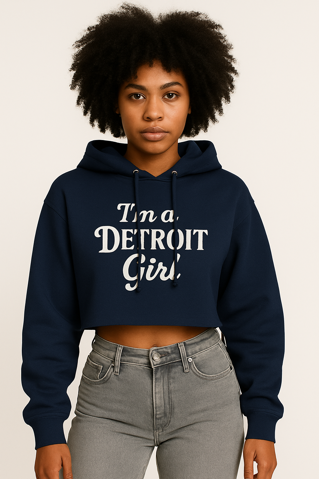I'm a Detroit Girl Cropped Hoodie