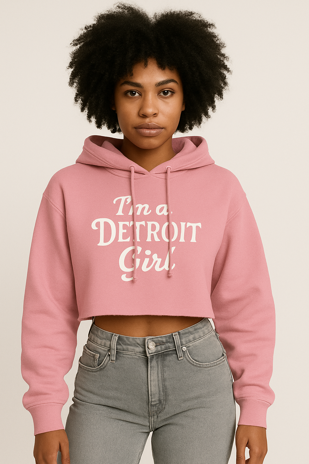 I'm a Detroit Girl Cropped Hoodie