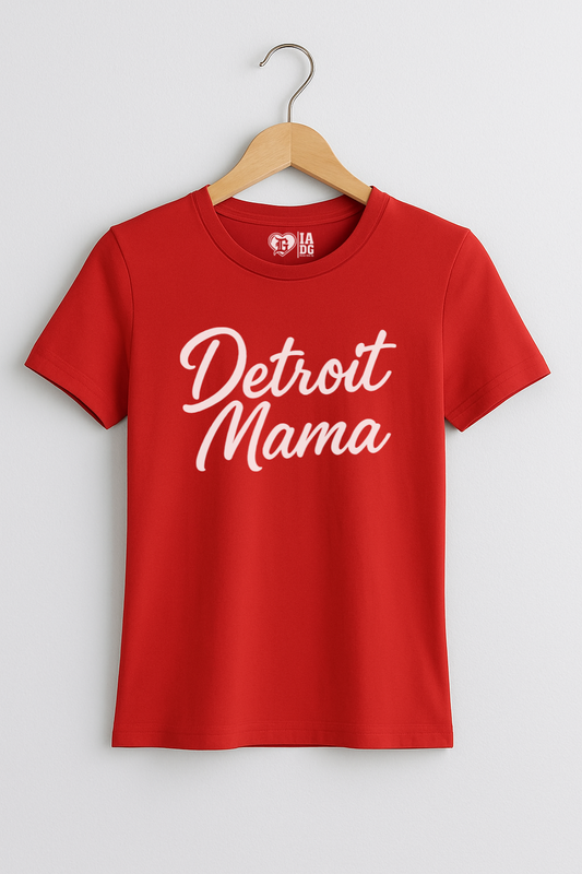 Detroit Mama Script Tee – Red