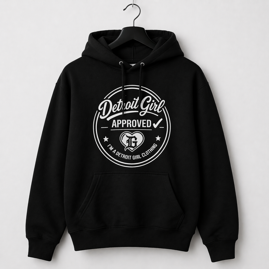 Detroit Girl Approved Hoodie (Red, Black & Pink)