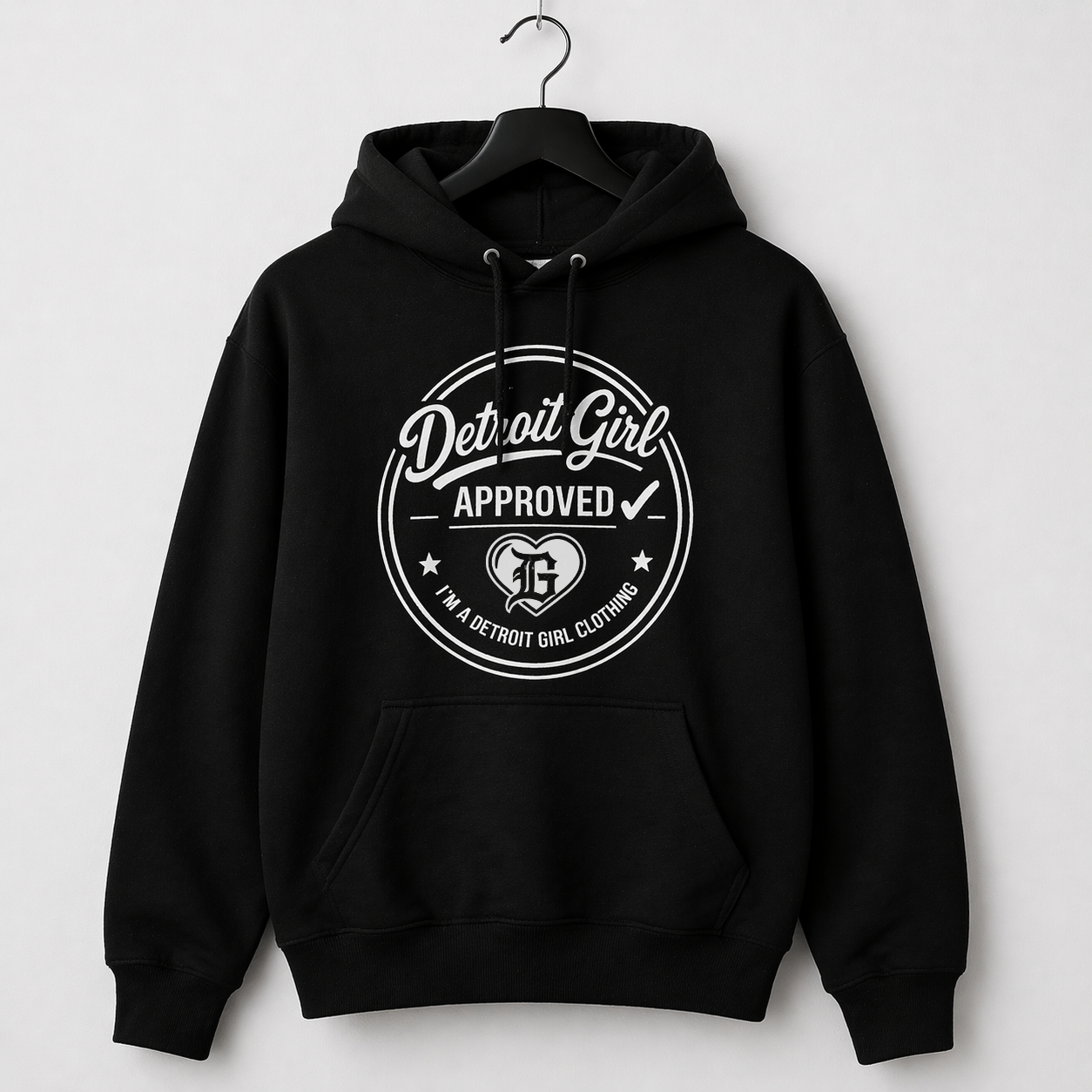 Detroit Girl Approved Hoodie (Red, Black & Pink)
