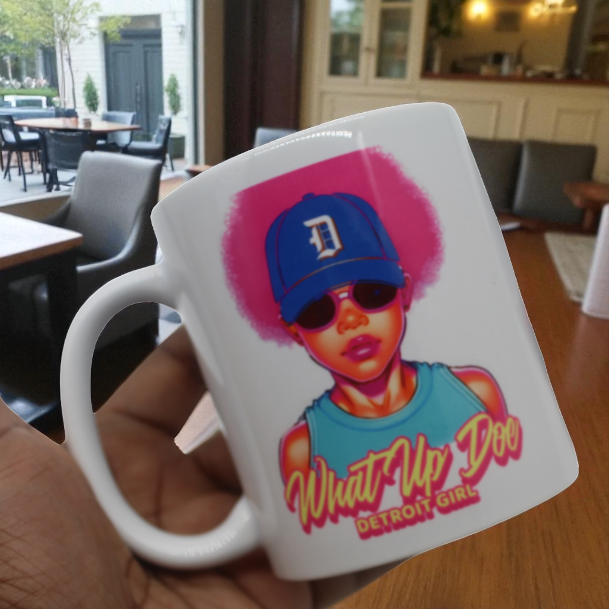 Detroit Girl What Up Doe Ceramic Coffee Mug