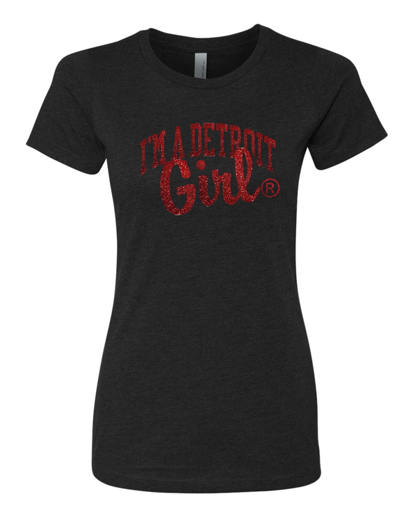 I'm a Detroit Girl Glitter Tee - Red Sparkle Edition