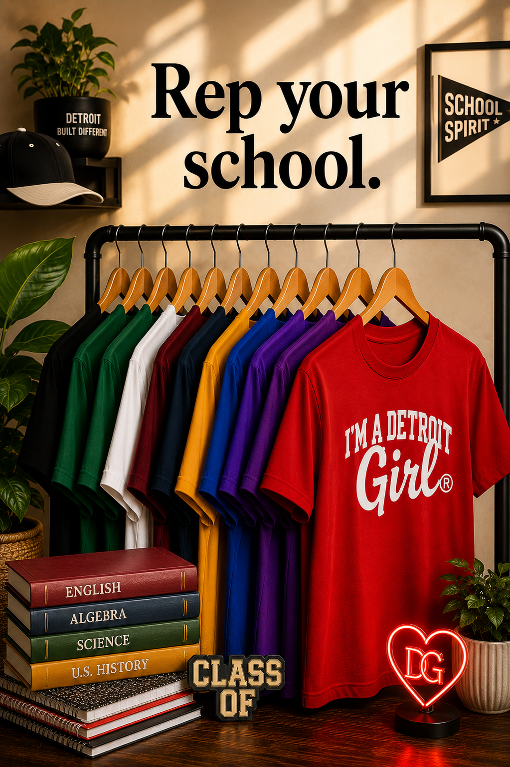 I’M A DETROIT GIRL® School Colors Tee