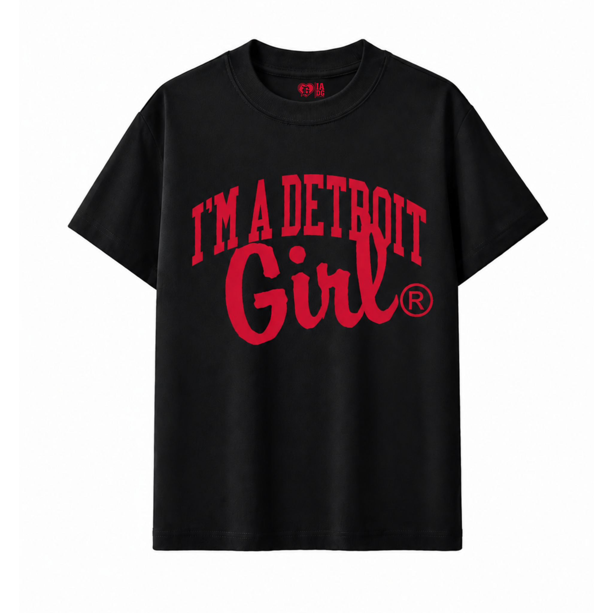 I’m a Detroit Girl Classic Logo Tee (Black/Red)