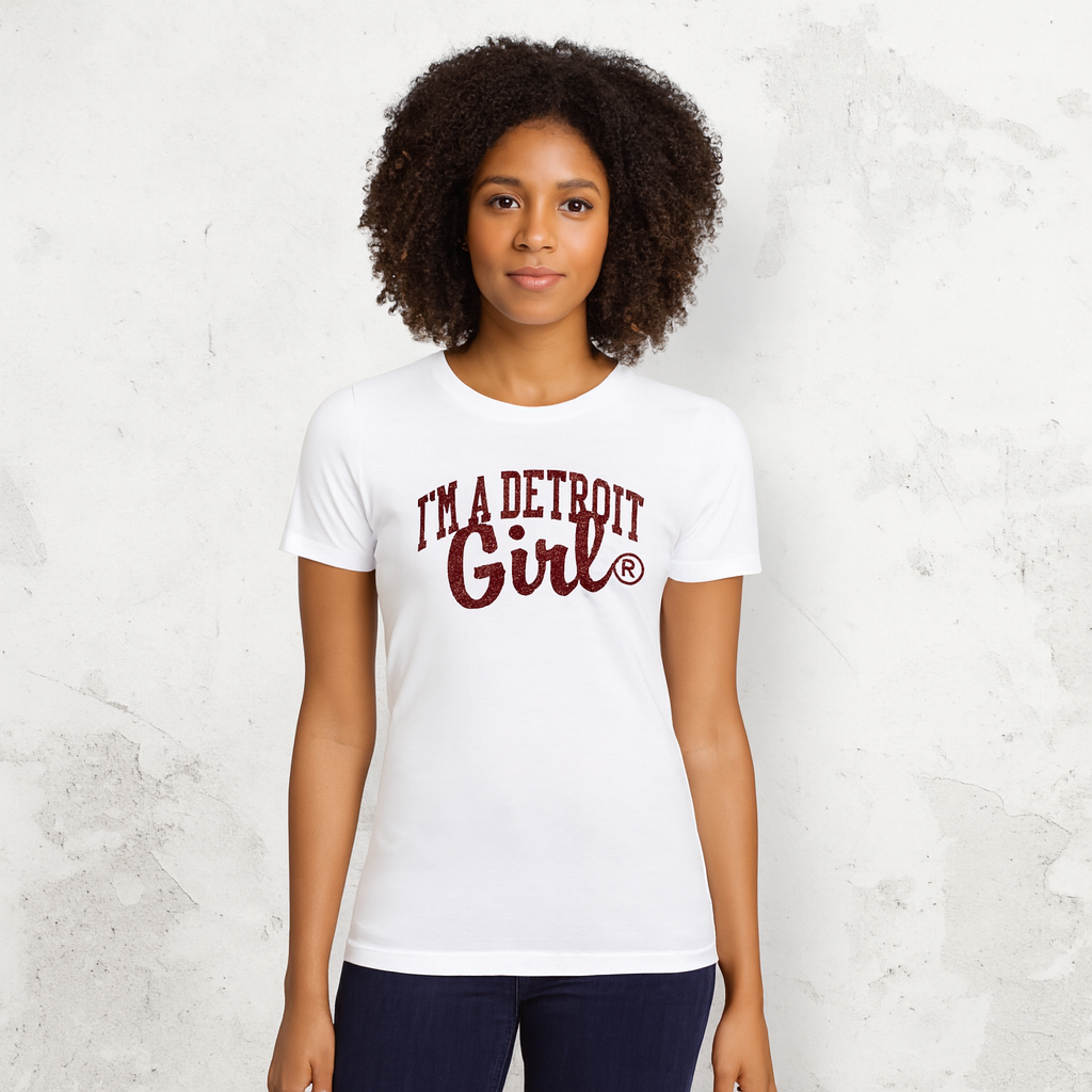 I'm a Detroit Girl Tee (White/Black)